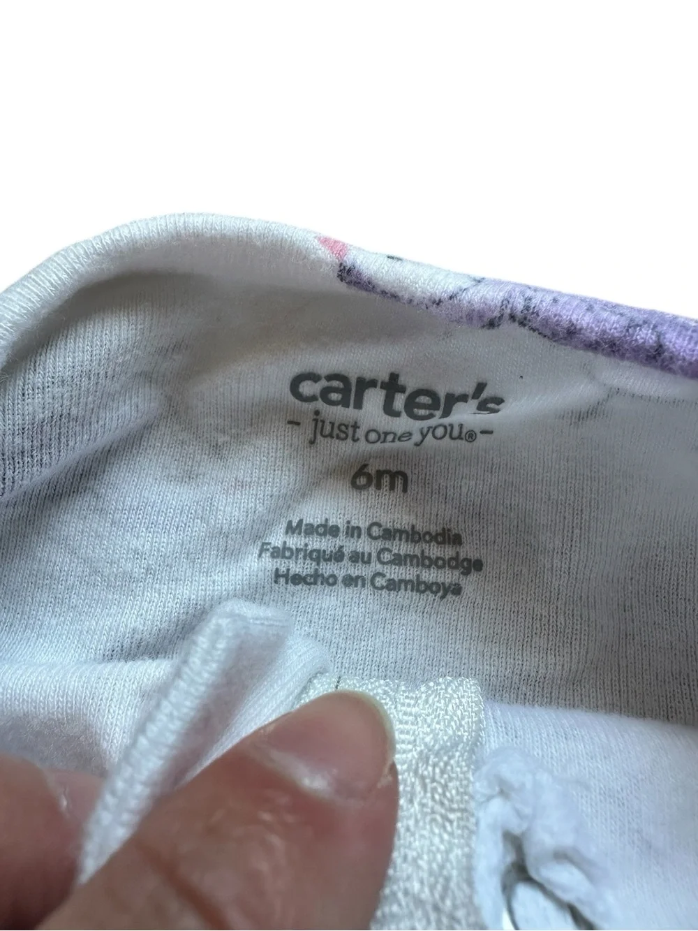 Carter’s lot of 5 Size 3-6 Month zip closure sleeper footed pajamas